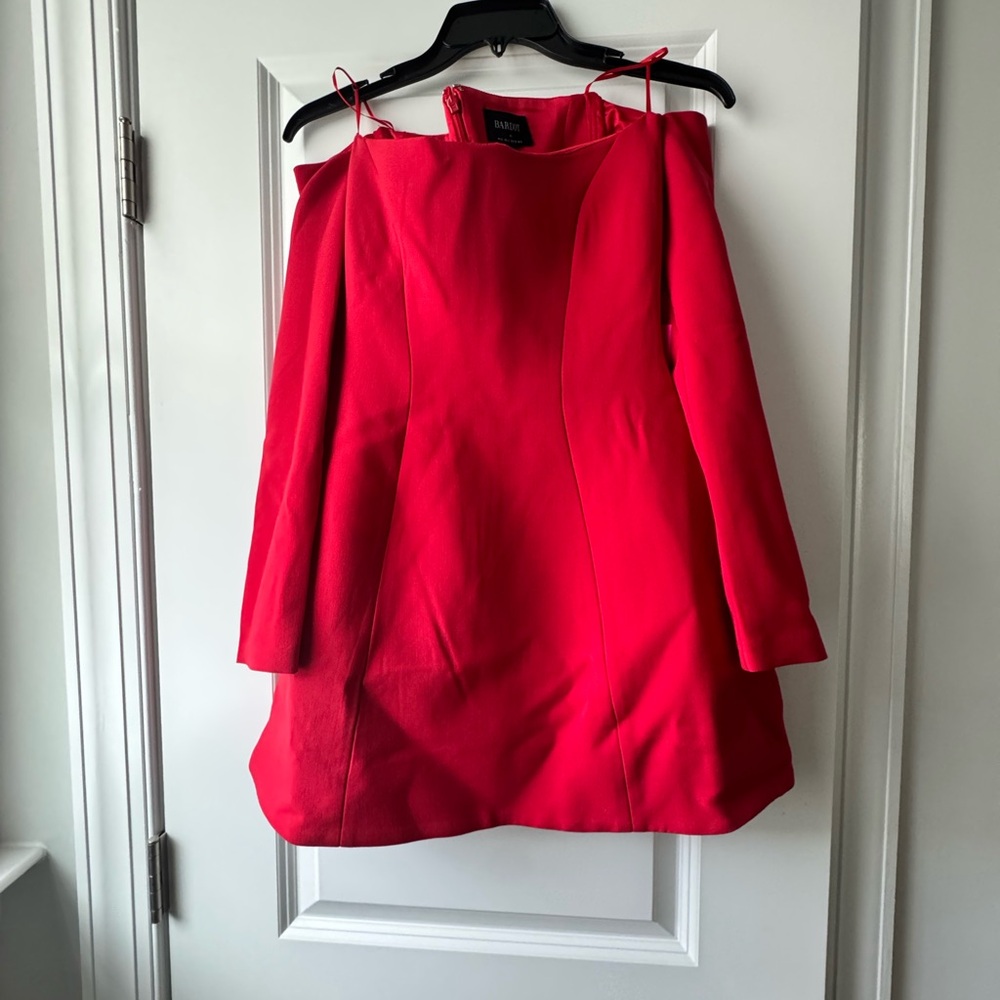 Bardot Off-Shoulder Hourglass Mini Dress
